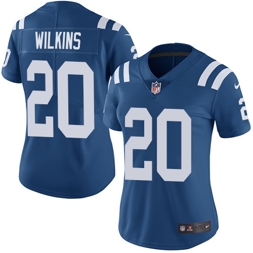 Indianapolis Colts #20 Limited Jordan Wilkins Royal Blue Nike NFL Home Women Vapor Untouchable jerseys->women nfl jersey->Women Jersey
